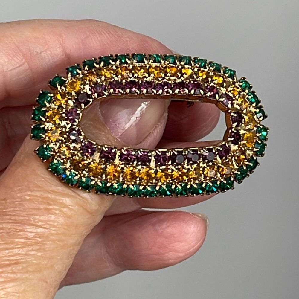 Vintage Musi bejeweled dress clip.